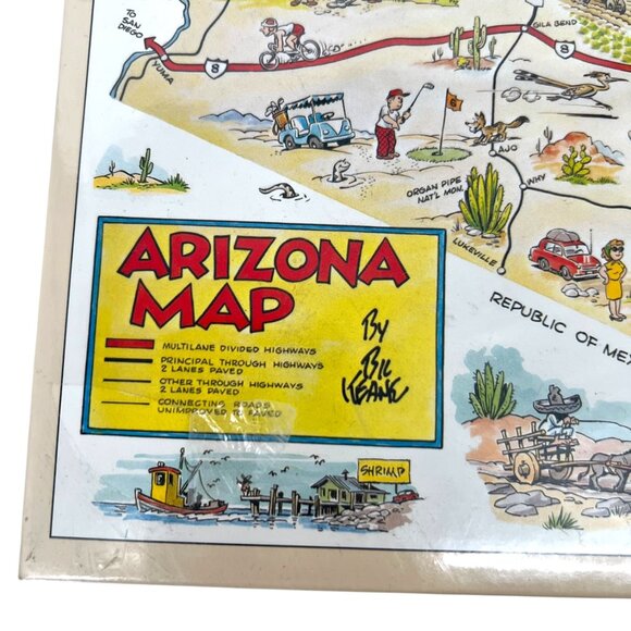 Arizona Highways Jigsaw Puzzle Bil Keane Map 550 Pieces 18x24 Inches 1991 NIB - Picture 6 of 13